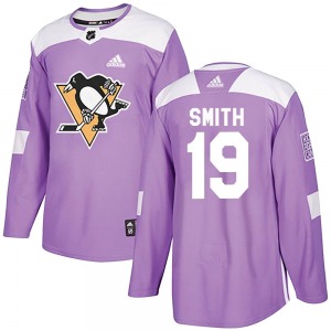 Authentic Adidas Youth Reilly Smith Purple Fights Cancer Practice Jersey - NHL Pittsburgh Penguins
