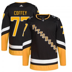 Authentic Adidas Youth Paul Coffey Black 2021/22 Alternate Primegreen Pro Player Jersey - NHL Pittsburgh Penguins