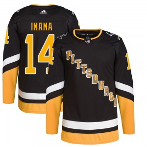 Authentic Adidas Youth Bokondji Imama Black 2021/22 Alternate Primegreen Pro Player Jersey - NHL Pittsburgh Penguins
