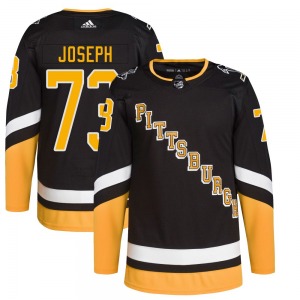 Authentic Adidas Youth P.O Joseph Black 2021/22 Alternate Primegreen Pro Player Jersey - NHL Pittsburgh Penguins