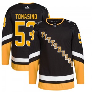 Authentic Adidas Youth Philip Tomasino Black 2021/22 Alternate Primegreen Pro Player Jersey - NHL Pittsburgh Penguins