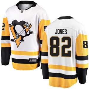 Breakaway Fanatics Branded Youth Caleb Jones White Away Jersey - NHL Pittsburgh Penguins