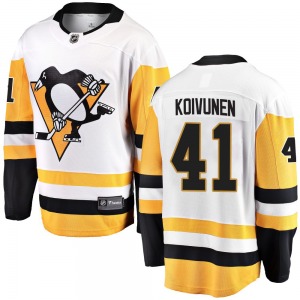 Breakaway Fanatics Branded Youth Ville Koivunen White Away Jersey - NHL Pittsburgh Penguins