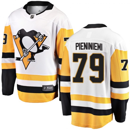 Breakaway Fanatics Branded Youth Emil Pieniniemi White Away Jersey - NHL Pittsburgh Penguins