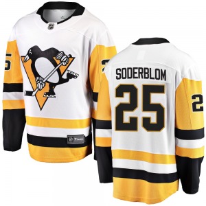 Breakaway Fanatics Branded Youth Elmer Soderblom White Away Jersey - NHL Pittsburgh Penguins