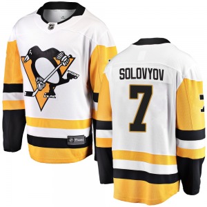 Breakaway Fanatics Branded Youth Ilya Solovyov White Away Jersey - NHL Pittsburgh Penguins