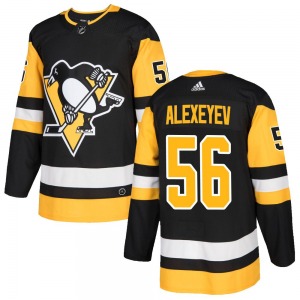 Authentic Adidas Youth Alexander Alexeyev Black Home Jersey - NHL Pittsburgh Penguins
