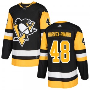 Authentic Adidas Youth Rafael Harvey-Pinard Black Home Jersey - NHL Pittsburgh Penguins