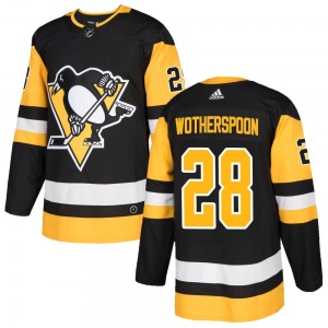 Authentic Adidas Youth Parker Wotherspoon Black Home Jersey - NHL Pittsburgh Penguins