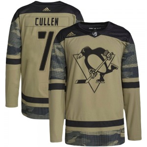 Authentic Adidas Youth Matt Cullen Camo Military Appreciation Practice Jersey - NHL Pittsburgh Penguins
