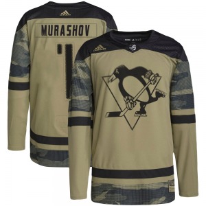 Authentic Adidas Youth Sergei Murashov Camo Military Appreciation Practice Jersey - NHL Pittsburgh Penguins