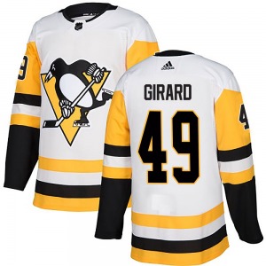 Authentic Adidas Youth Samuel Girard White Away Jersey - NHL Pittsburgh Penguins