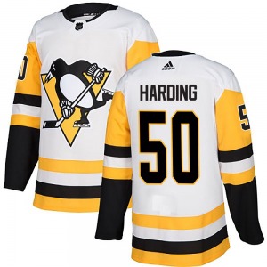 Authentic Adidas Youth Finn Harding White Away Jersey - NHL Pittsburgh Penguins