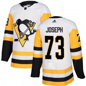 Authentic Adidas Youth P.O Joseph White Away Jersey - NHL Pittsburgh Penguins