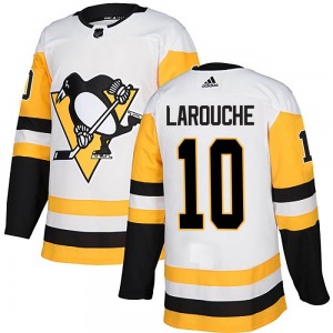 Authentic Adidas Youth Pierre Larouche White Away Jersey - NHL Pittsburgh Penguins