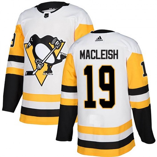 Authentic Adidas Youth Rick Macleish White Away Jersey - NHL Pittsburgh Penguins