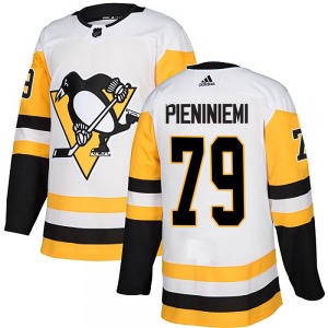 Authentic Adidas Youth Emil Pieniniemi White Away Jersey - NHL Pittsburgh Penguins