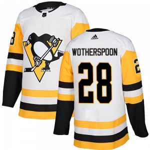 Authentic Adidas Youth Parker Wotherspoon White Away Jersey - NHL Pittsburgh Penguins