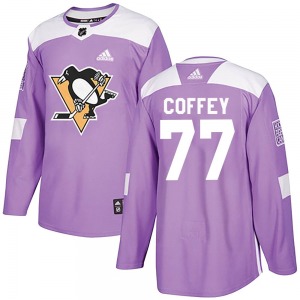 Authentic Adidas Adult Paul Coffey Purple Fights Cancer Practice Jersey - NHL Pittsburgh Penguins