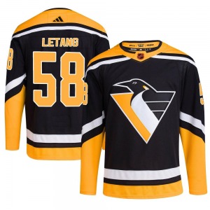 Authentic Adidas Youth Kris Letang Black Reverse Retro 2.0 Jersey - NHL Pittsburgh Penguins