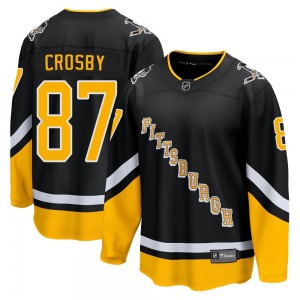 Premier Fanatics Branded Adult Sidney Crosby Black 2021/22 Alternate Breakaway Player Jersey - NHL Pittsburgh Penguins