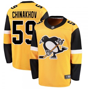 Breakaway Fanatics Branded Youth Egor Chinakhov Gold Alternate Jersey - NHL Pittsburgh Penguins