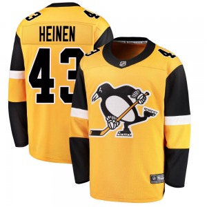 Breakaway Fanatics Branded Youth Danton Heinen Gold Alternate Jersey - NHL Pittsburgh Penguins