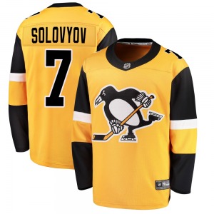 Breakaway Fanatics Branded Youth Ilya Solovyov Gold Alternate Jersey - NHL Pittsburgh Penguins