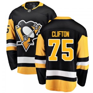 Breakaway Fanatics Branded Youth Connor Clifton Black Home Jersey - NHL Pittsburgh Penguins
