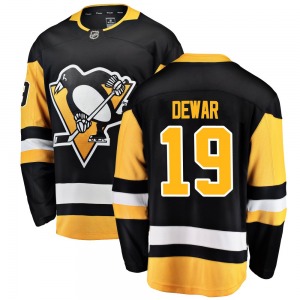 Breakaway Fanatics Branded Youth Connor Dewar Black Home Jersey - NHL Pittsburgh Penguins
