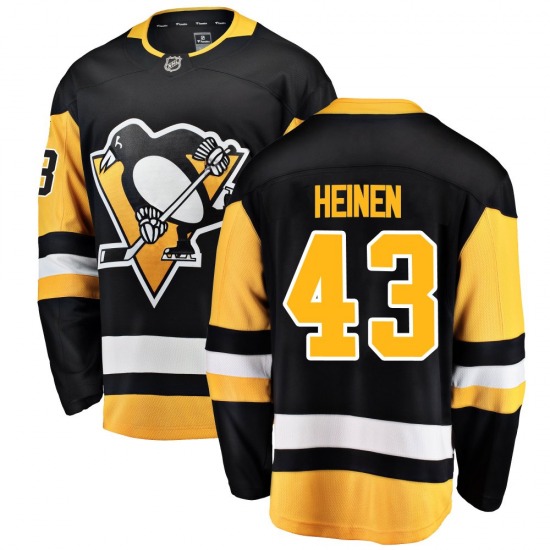 Breakaway Fanatics Branded Youth Danton Heinen Black Home Jersey - NHL Pittsburgh Penguins