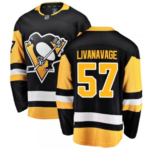 Breakaway Fanatics Branded Youth Jake Livanavage Black Home Jersey - NHL Pittsburgh Penguins