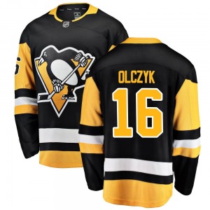 Breakaway Fanatics Branded Youth Ed Olczyk Black Home Jersey - NHL Pittsburgh Penguins