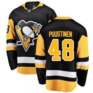 Breakaway Fanatics Branded Youth Valtteri Puustinen Black Home Jersey - NHL Pittsburgh Penguins