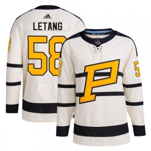 Authentic Adidas Youth Kris Letang Cream 2023 Winter Classic Jersey - NHL Pittsburgh Penguins