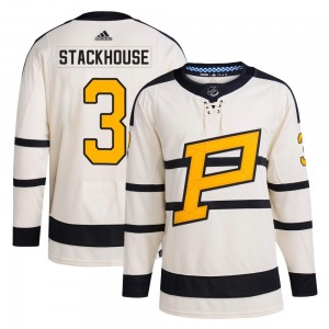Authentic Adidas Youth Ron Stackhouse Cream 2023 Winter Classic Jersey - NHL Pittsburgh Penguins