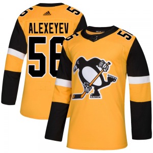 Authentic Adidas Youth Alexander Alexeyev Gold Alternate Jersey - NHL Pittsburgh Penguins