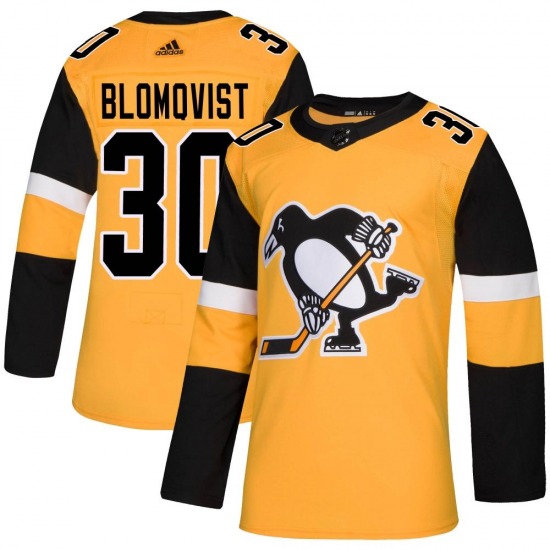 Authentic Adidas Youth Joel Blomqvist Gold Alternate Jersey - NHL Pittsburgh Penguins