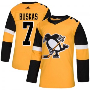 Authentic Adidas Youth Rod Buskas Gold Alternate Jersey - NHL Pittsburgh Penguins