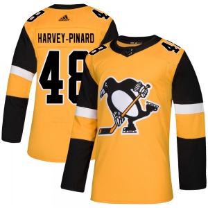 Authentic Adidas Youth Rafael Harvey-Pinard Gold Alternate Jersey - NHL Pittsburgh Penguins