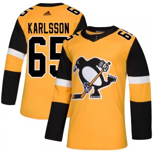 Authentic Adidas Youth Erik Karlsson Gold Alternate Jersey - NHL Pittsburgh Penguins