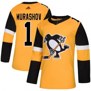 Authentic Adidas Youth Sergei Murashov Gold Alternate Jersey - NHL Pittsburgh Penguins
