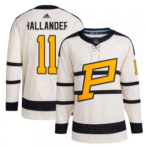 Authentic Adidas Adult Filip Hallander Cream 2023 Winter Classic Jersey - NHL Pittsburgh Penguins