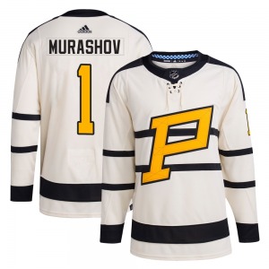 Authentic Adidas Adult Sergei Murashov Cream 2023 Winter Classic Jersey - NHL Pittsburgh Penguins