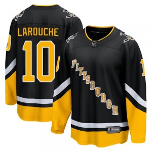 Premier Fanatics Branded Youth Pierre Larouche Black 2021/22 Alternate Breakaway Player Jersey - NHL Pittsburgh Penguins