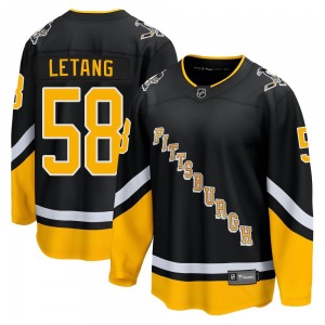 Premier Fanatics Branded Youth Kris Letang Black 2021/22 Alternate Breakaway Player Jersey - NHL Pittsburgh Penguins
