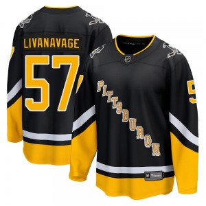 Premier Fanatics Branded Youth Jake Livanavage Black 2021/22 Alternate Breakaway Player Jersey - NHL Pittsburgh Penguins
