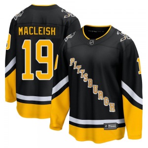 Premier Fanatics Branded Youth Rick Macleish Black 2021/22 Alternate Breakaway Player Jersey - NHL Pittsburgh Penguins