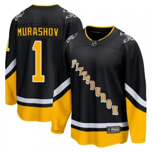 Premier Fanatics Branded Youth Sergei Murashov Black 2021/22 Alternate Breakaway Player Jersey - NHL Pittsburgh Penguins