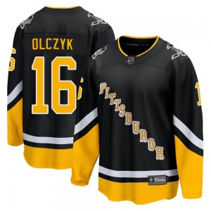 Premier Fanatics Branded Youth Ed Olczyk Black 2021/22 Alternate Breakaway Player Jersey - NHL Pittsburgh Penguins